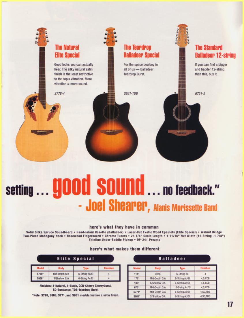 Ovation 1999 Catalog
